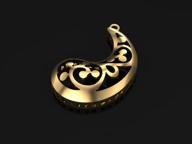 Drop Pendant 3D print model_2