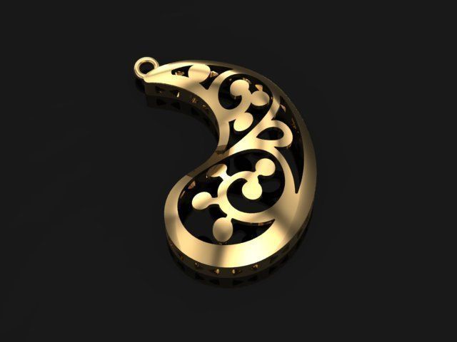 Drop Pendant 3D print model_3