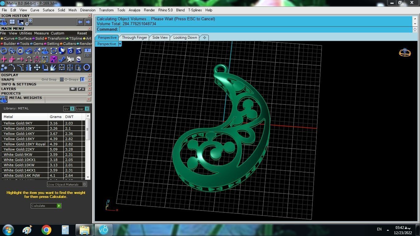 Drop Pendant 3D print model_6