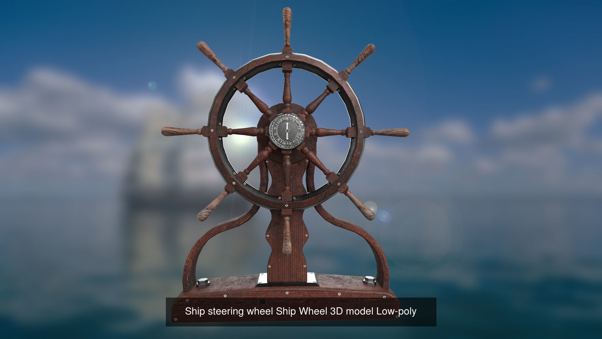 Ship steering wheel Ship Wheel 3D model Low-poly  3D Model Collection_1
