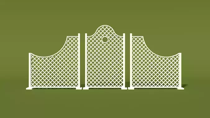 White Lattice Fence 1