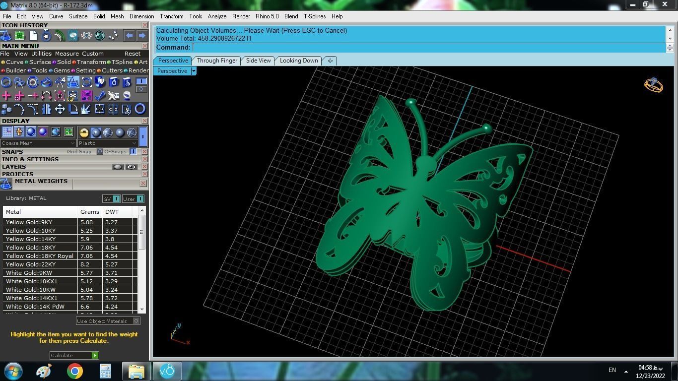 Butterfly Gold Set 3D print model_18