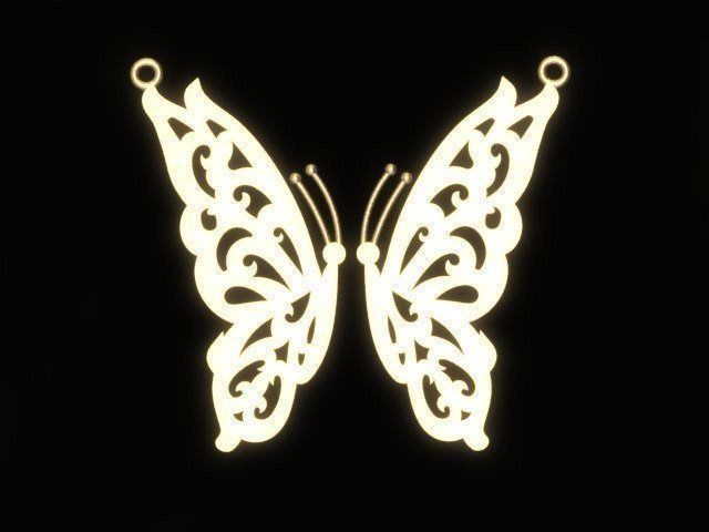 Butterfly Gold Set 3D print model_1
