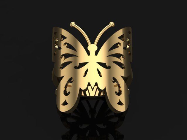 Butterfly Gold Set 3D print model_21