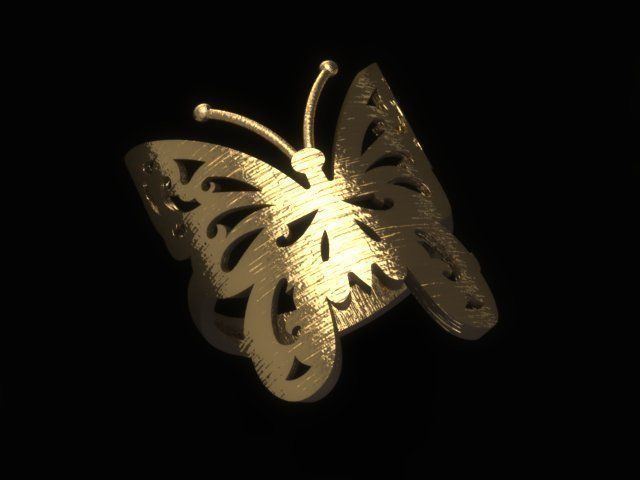 Butterfly Gold Set 3D print model_3