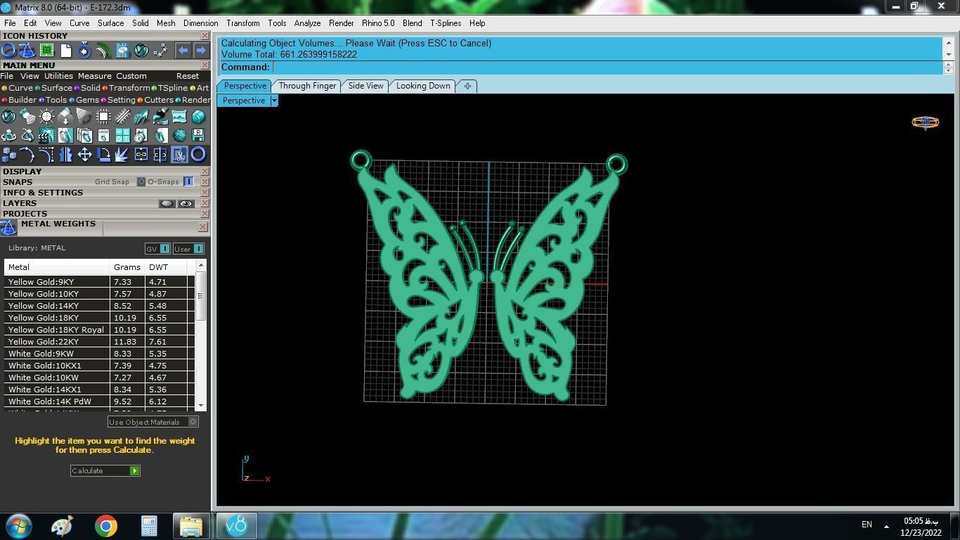 Butterfly Gold Set 3D print model_4