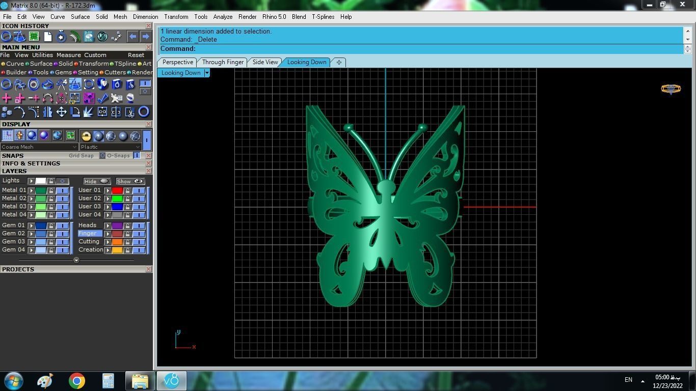 Butterfly Gold Set 3D print model_24