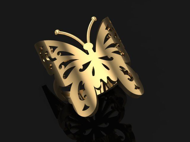 Butterfly Gold Set 3D print model_19