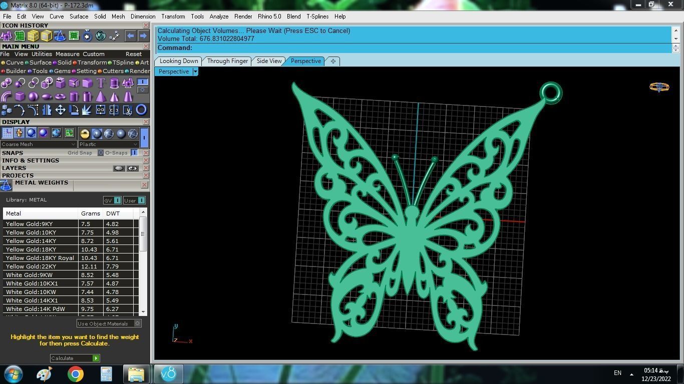 Butterfly Gold Set 3D print model_11