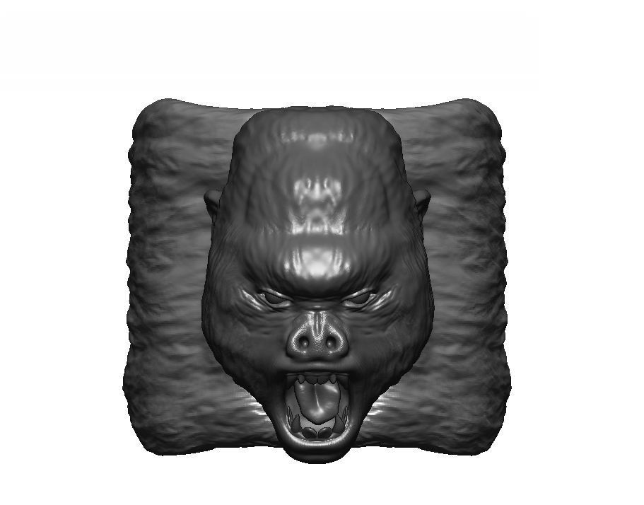 Ring with Gorilla Sculpt 3D print model_1