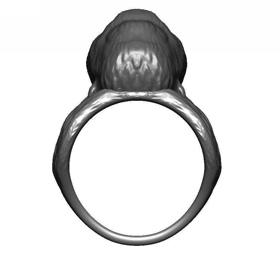 Ring with Gorilla Sculpt 3D print model_4
