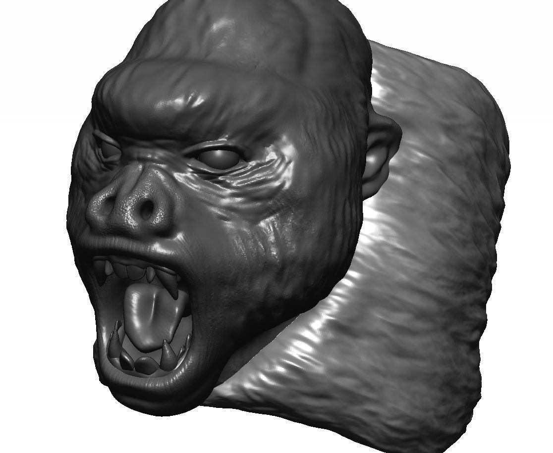 Ring with Gorilla Sculpt 3D print model_5
