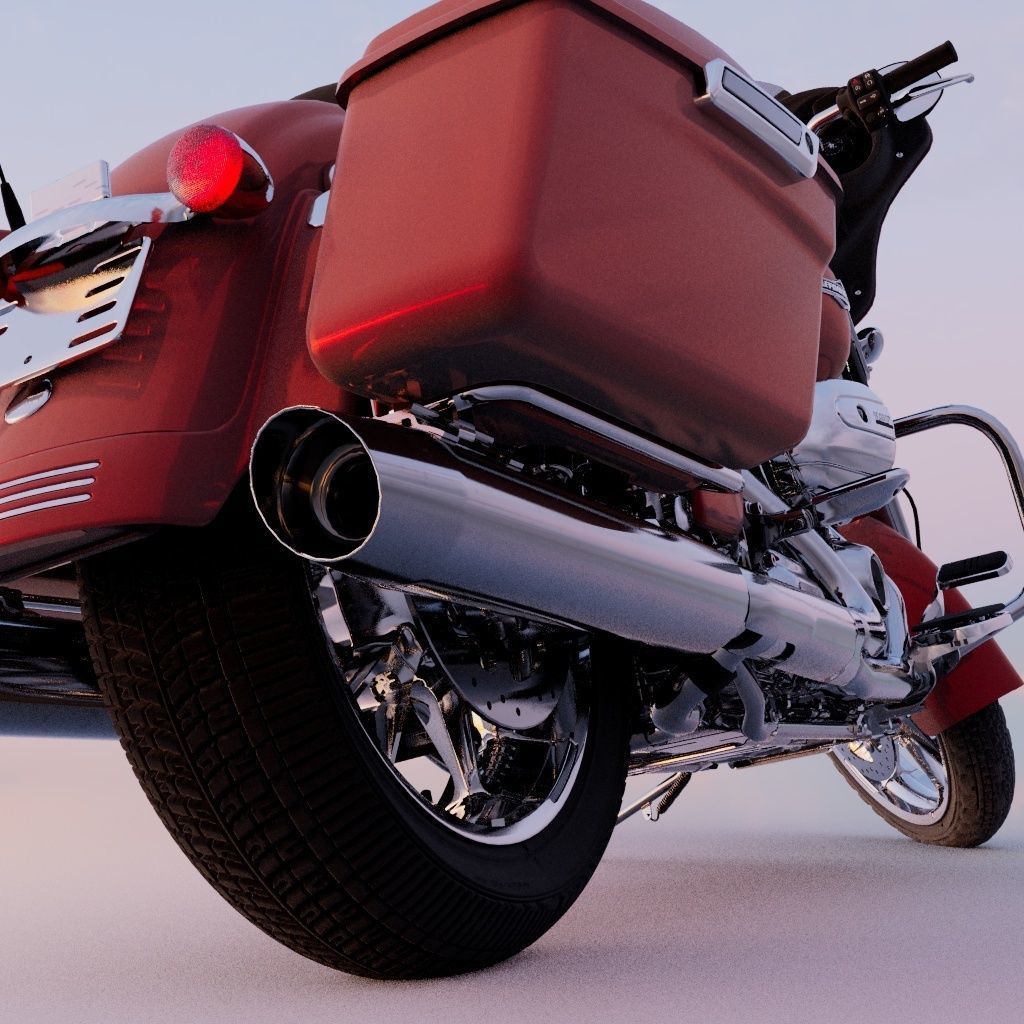 Harley Davidson Street Glide FULLY RIGGED 3D model_10