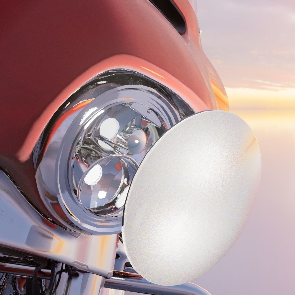 Harley Davidson Street Glide FULLY RIGGED 3D model_9