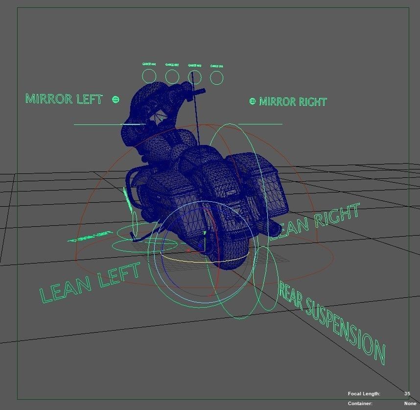 Harley Davidson Street Glide FULLY RIGGED 3D model_13