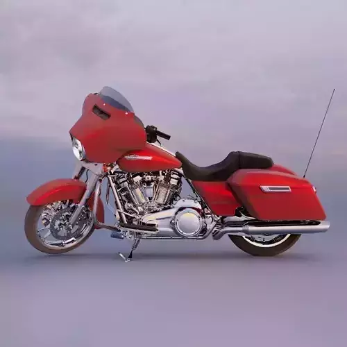 Harley Davidson Street Glide FULLY RIGGED 3D model