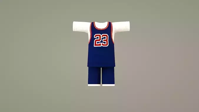 Uniforms Basketball Cartoon Costumes 3D model