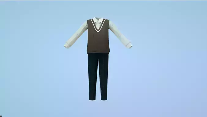 vest school uniform cartoon costume clothes