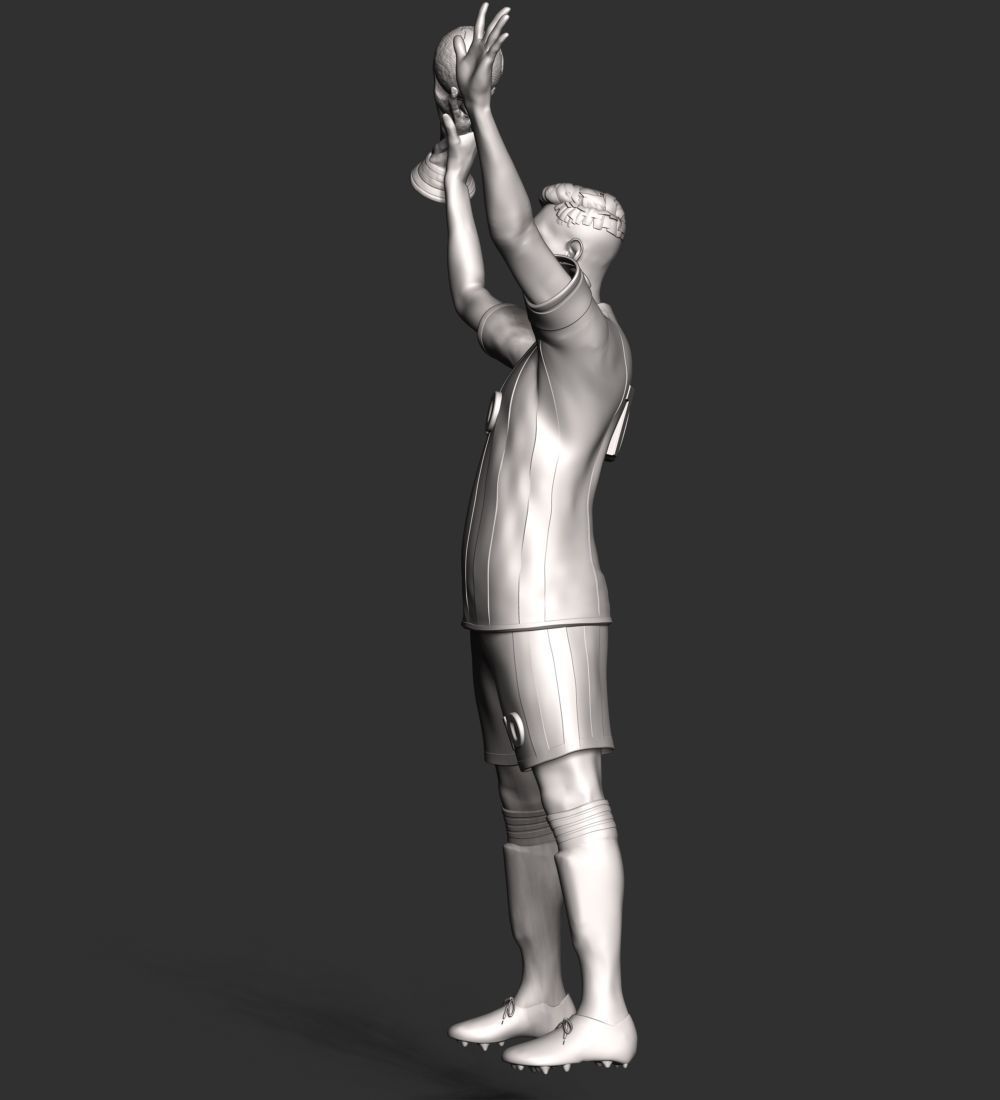 Messi argentina soccer player holding trophy 3D print model_24