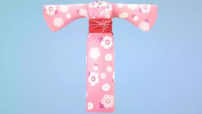  kimono japan cartoon costume sakura