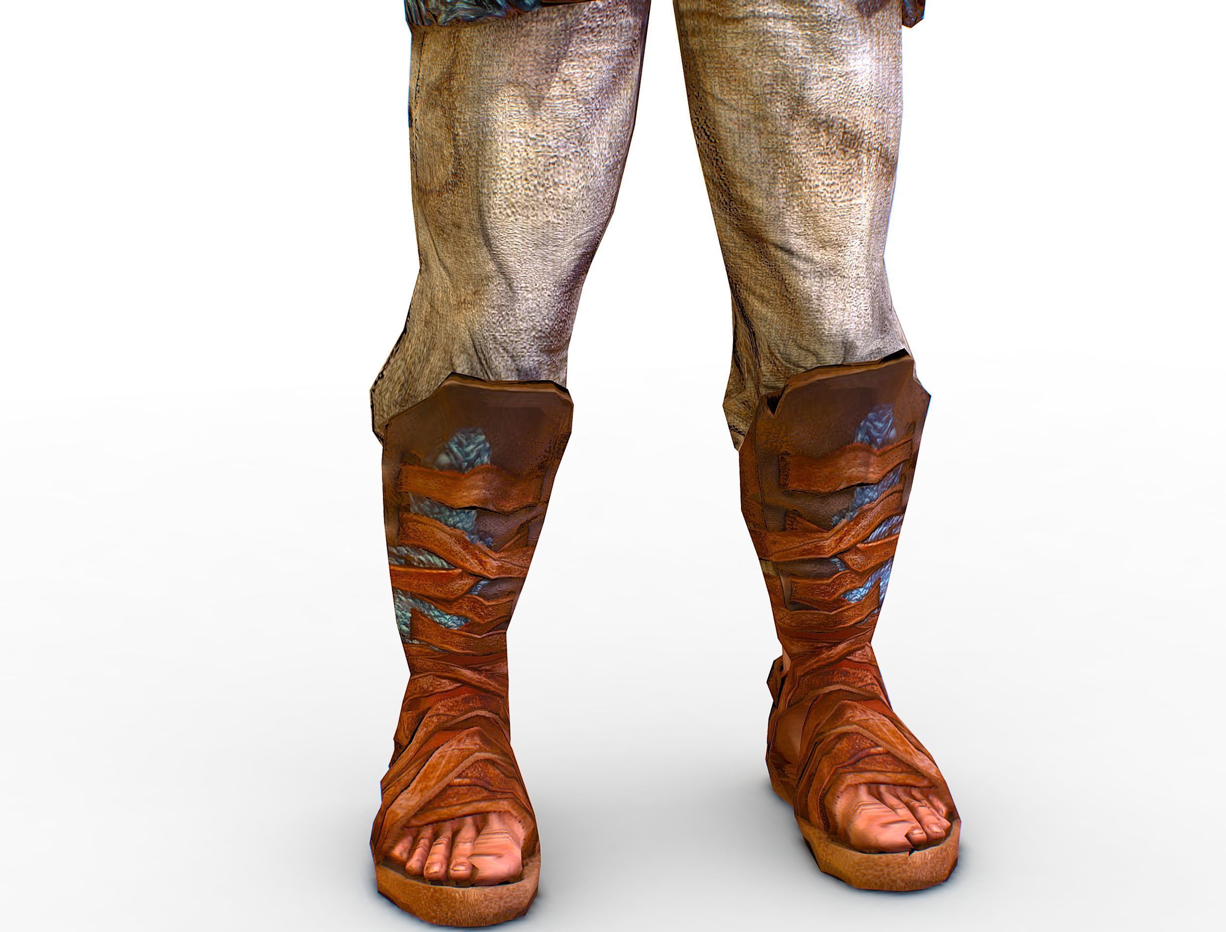 Low Poly Stem Punk Male Character Low-poly 3D model_19