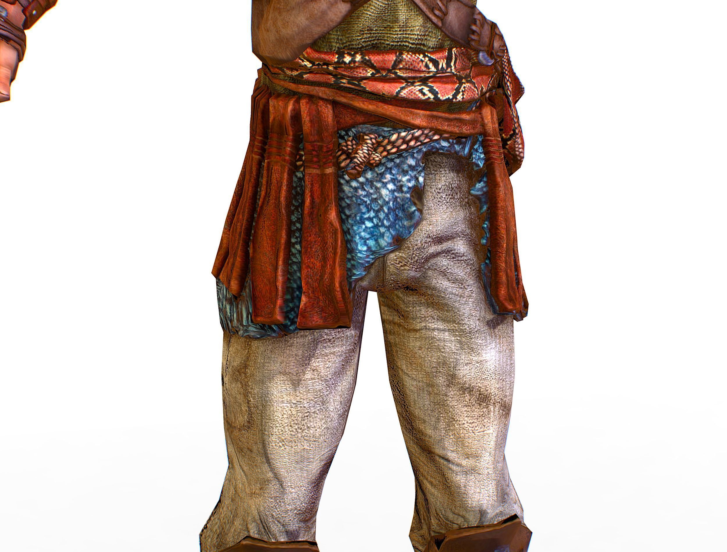 Low Poly Stem Punk Male Character Low-poly 3D model_18