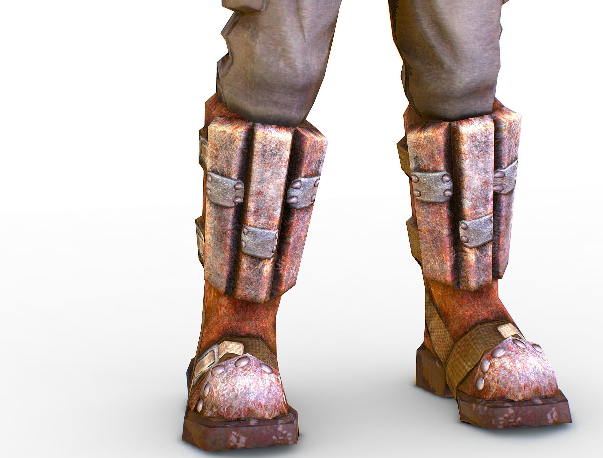 Low Poly Stem Punk Male Character Low-poly 3D model_19