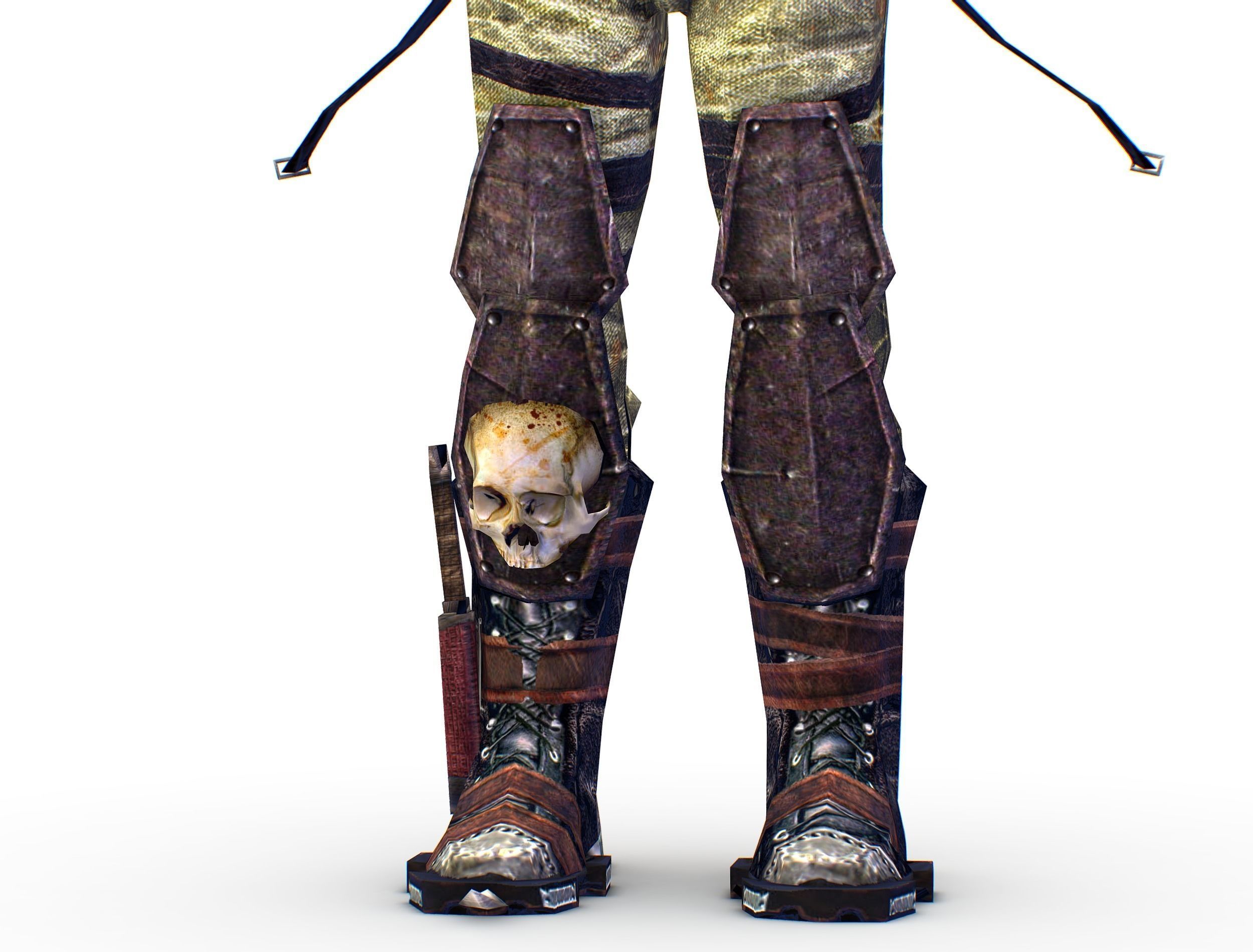 Low Poly Stem Punk Male Character Low-poly 3D model_10