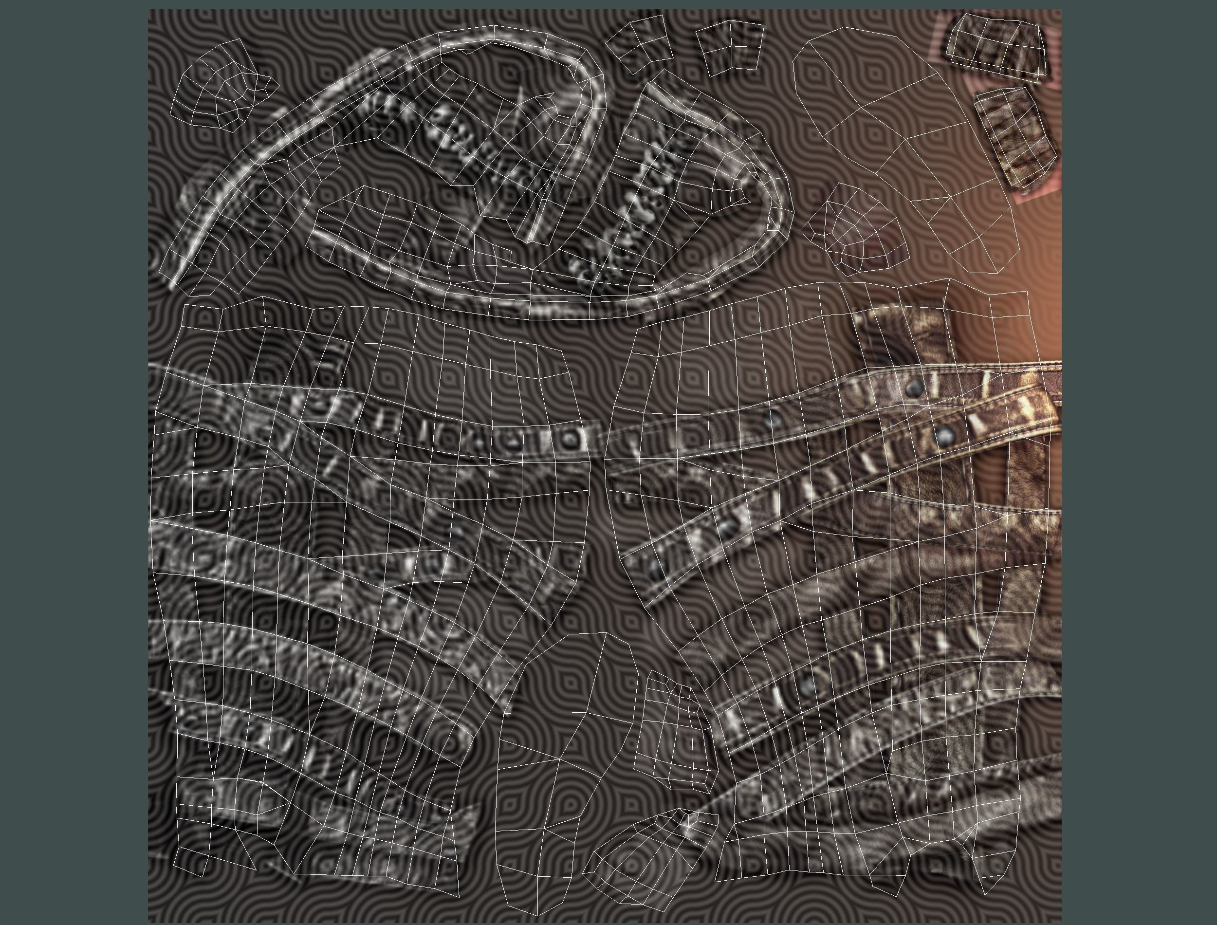 Low Poly Stem Punk Male Character Low-poly 3D model_16