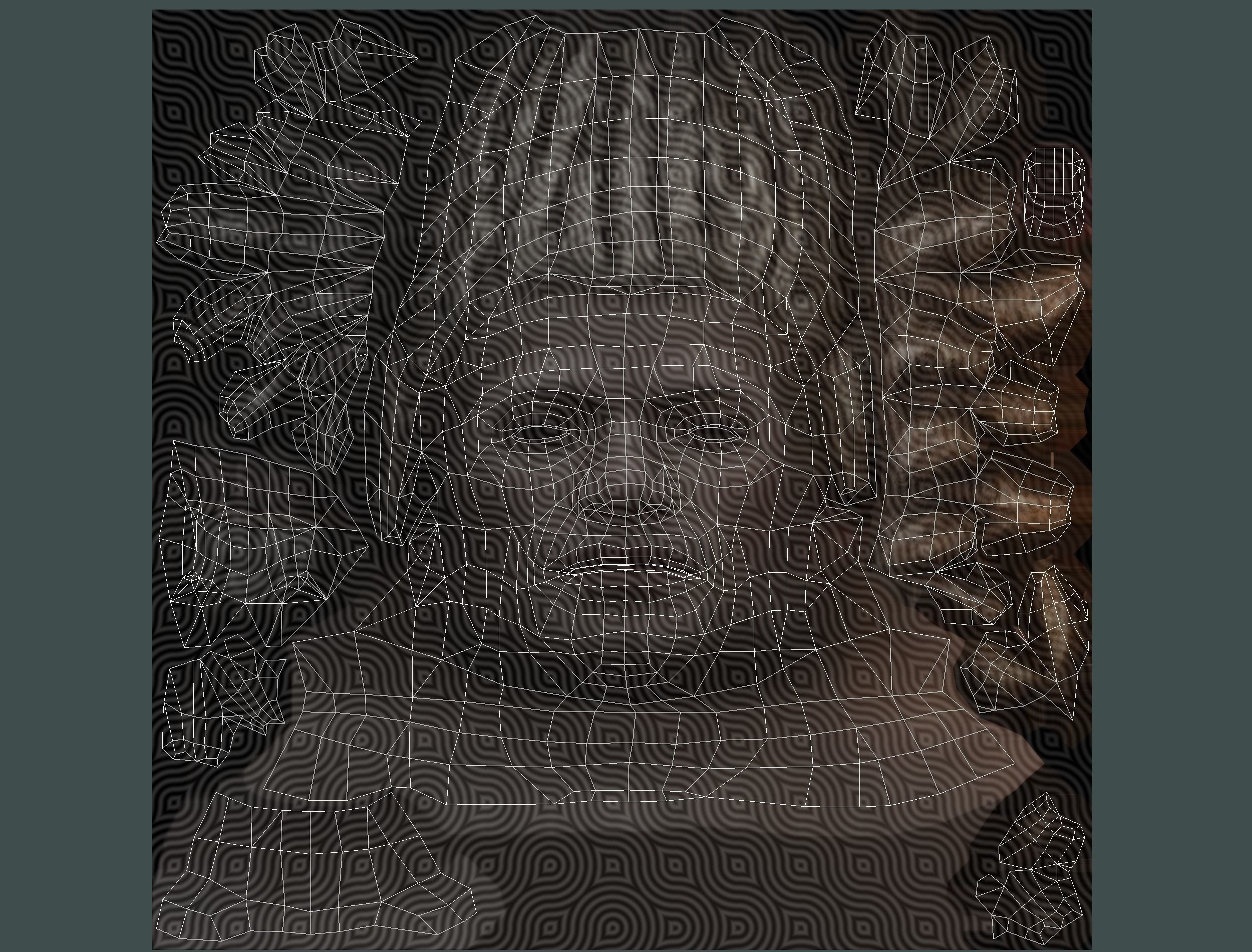 Low Poly Stem Punk Male Character Low-poly 3D model_14