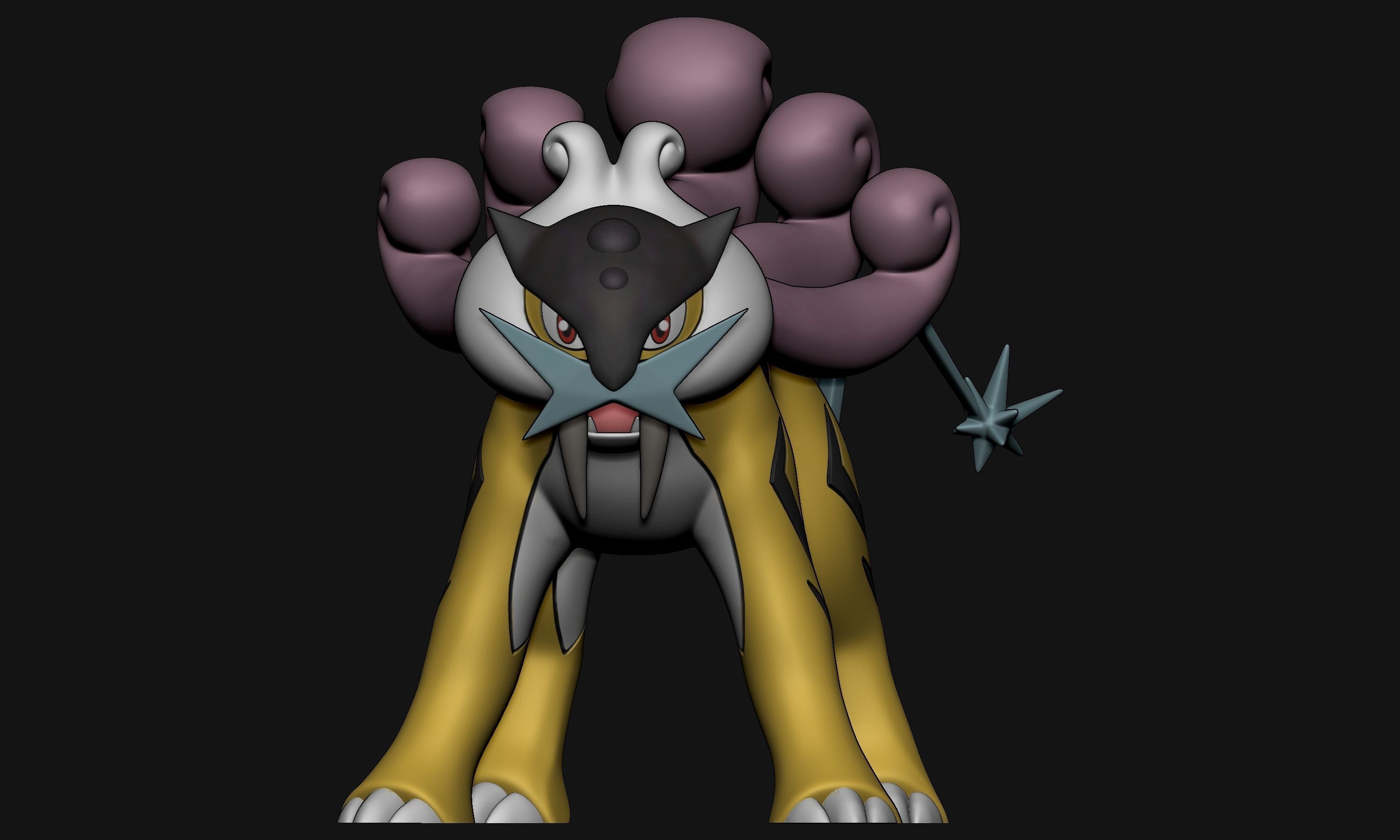 Pokemon - Raikou with 2 poses 3D print model_1
