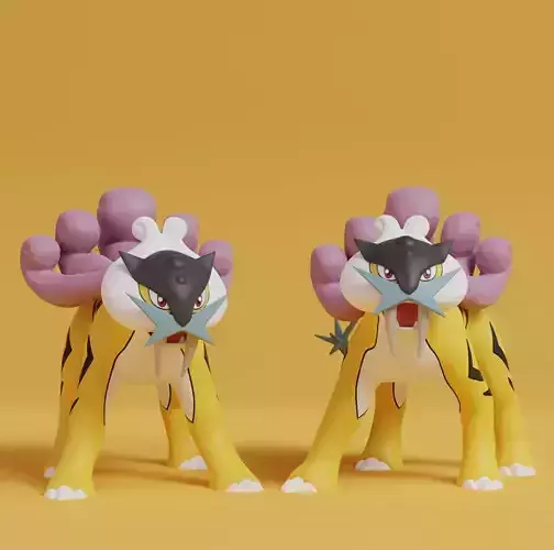 Pokemon - Raikou with 2 poses 3D print model