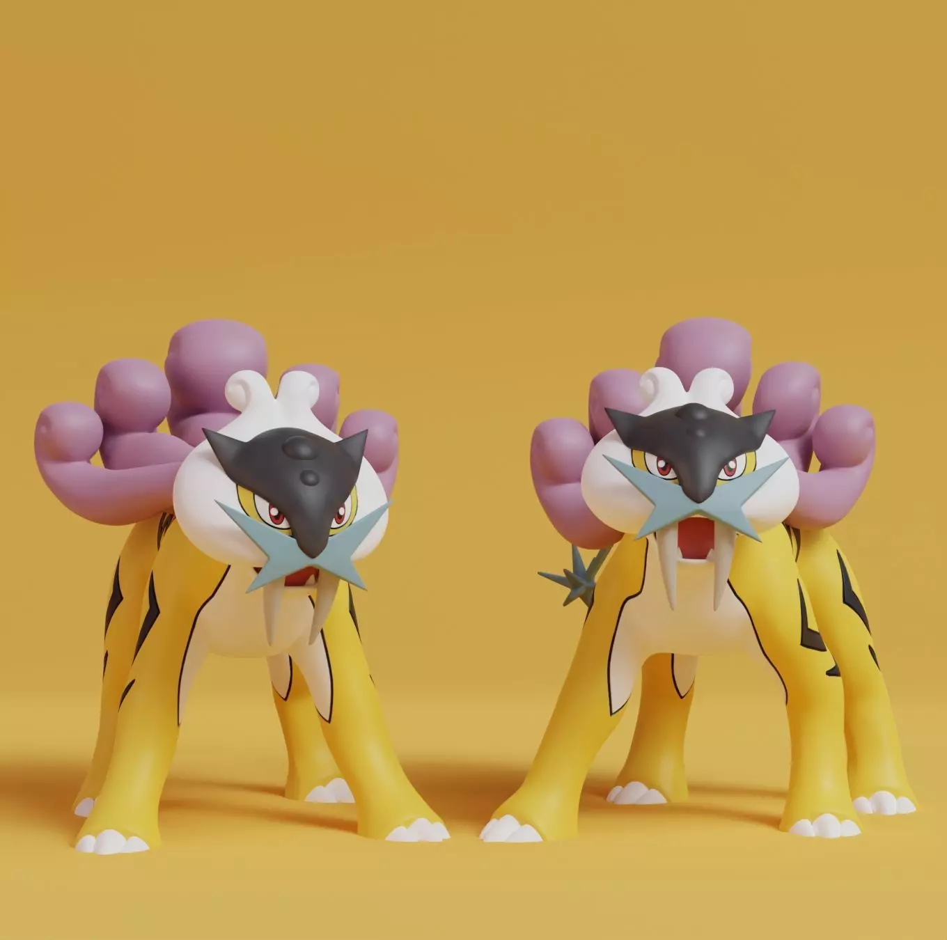 Pokemon - Raikou with 2 poses 3D print model_0