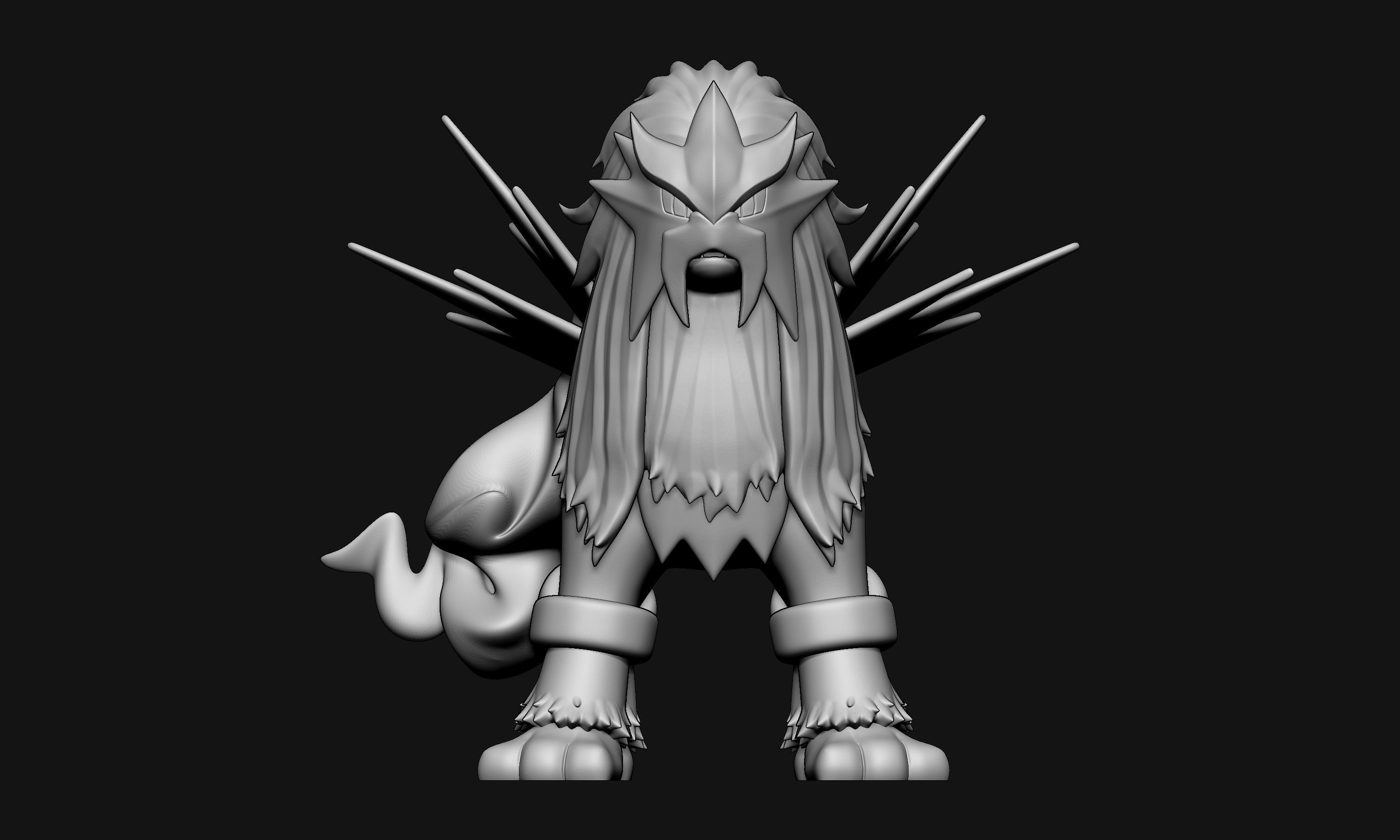 Pokemon - Entei with 2 poses 3D print model_7