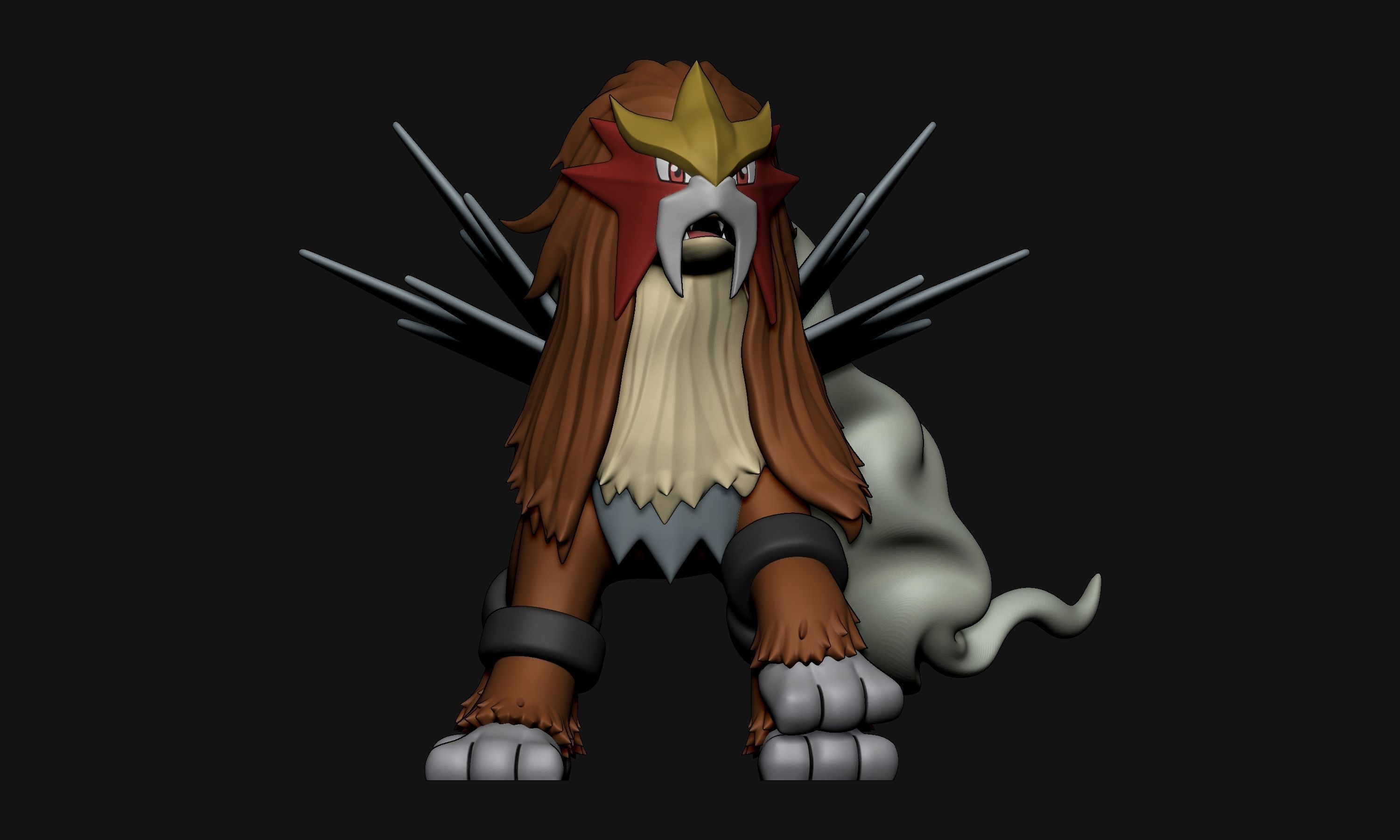 Pokemon - Entei with 2 poses 3D print model_1
