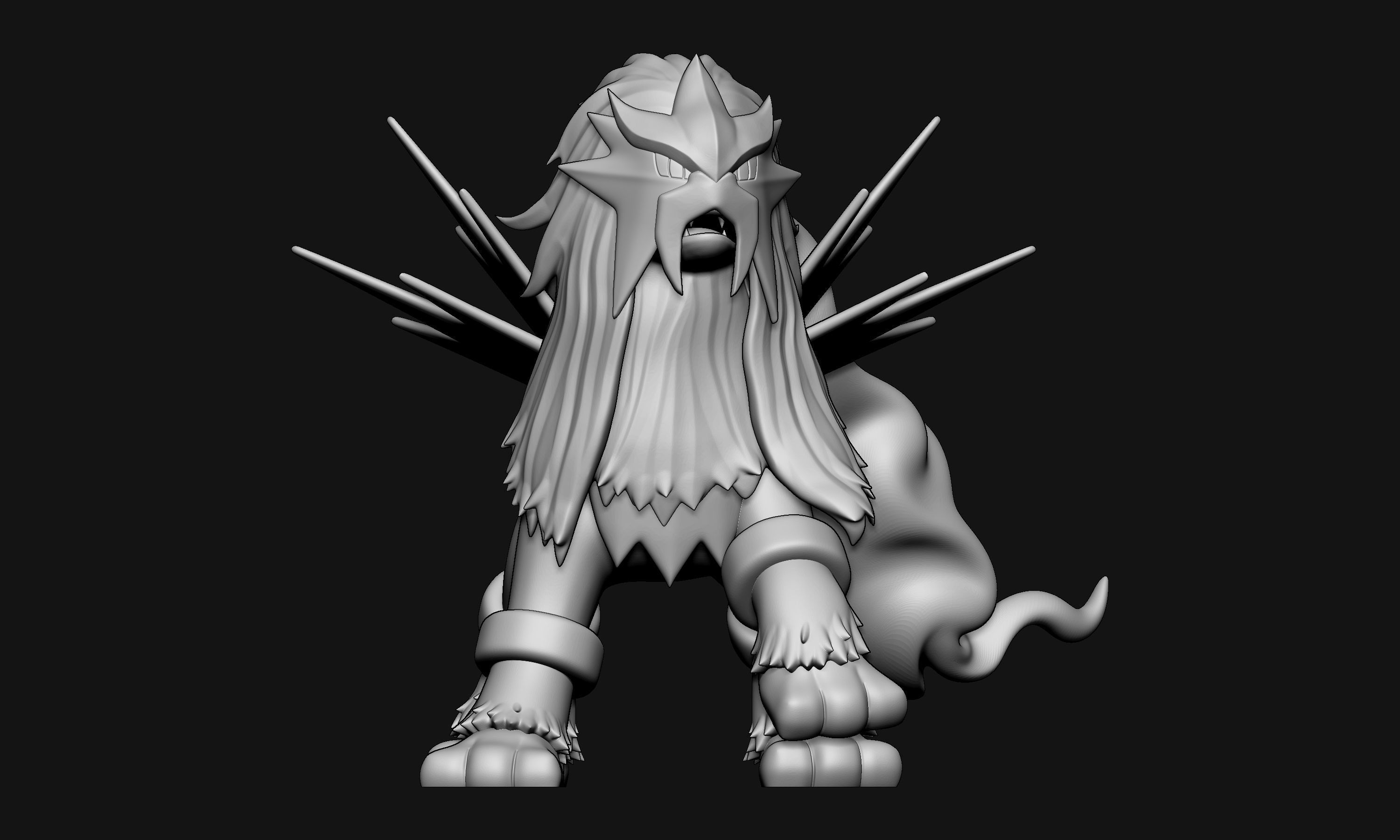Pokemon - Entei with 2 poses 3D print model_3