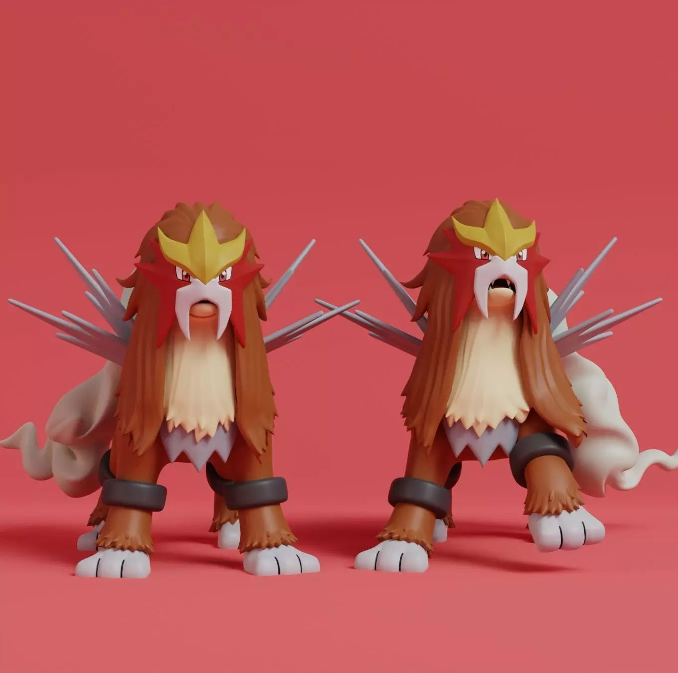 Pokemon - Entei with 2 poses 3D print model_0
