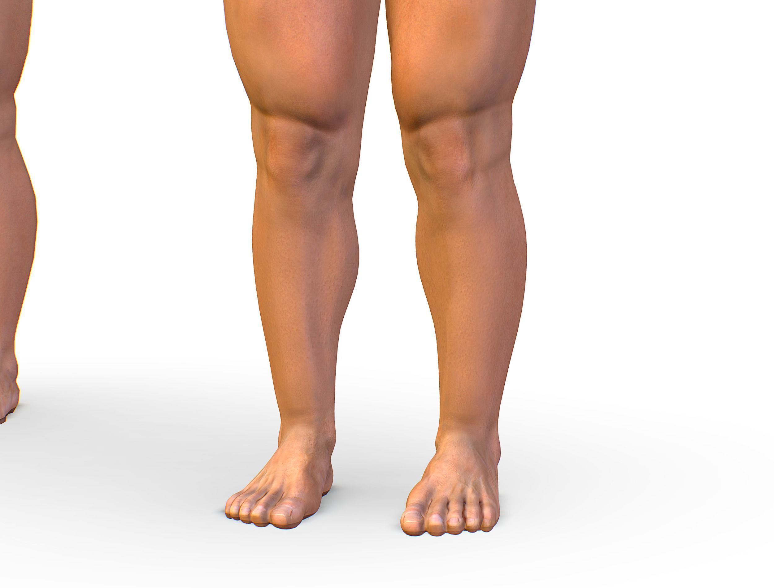 Hi Poly model Base Man Character Body Low-poly 3D model_17