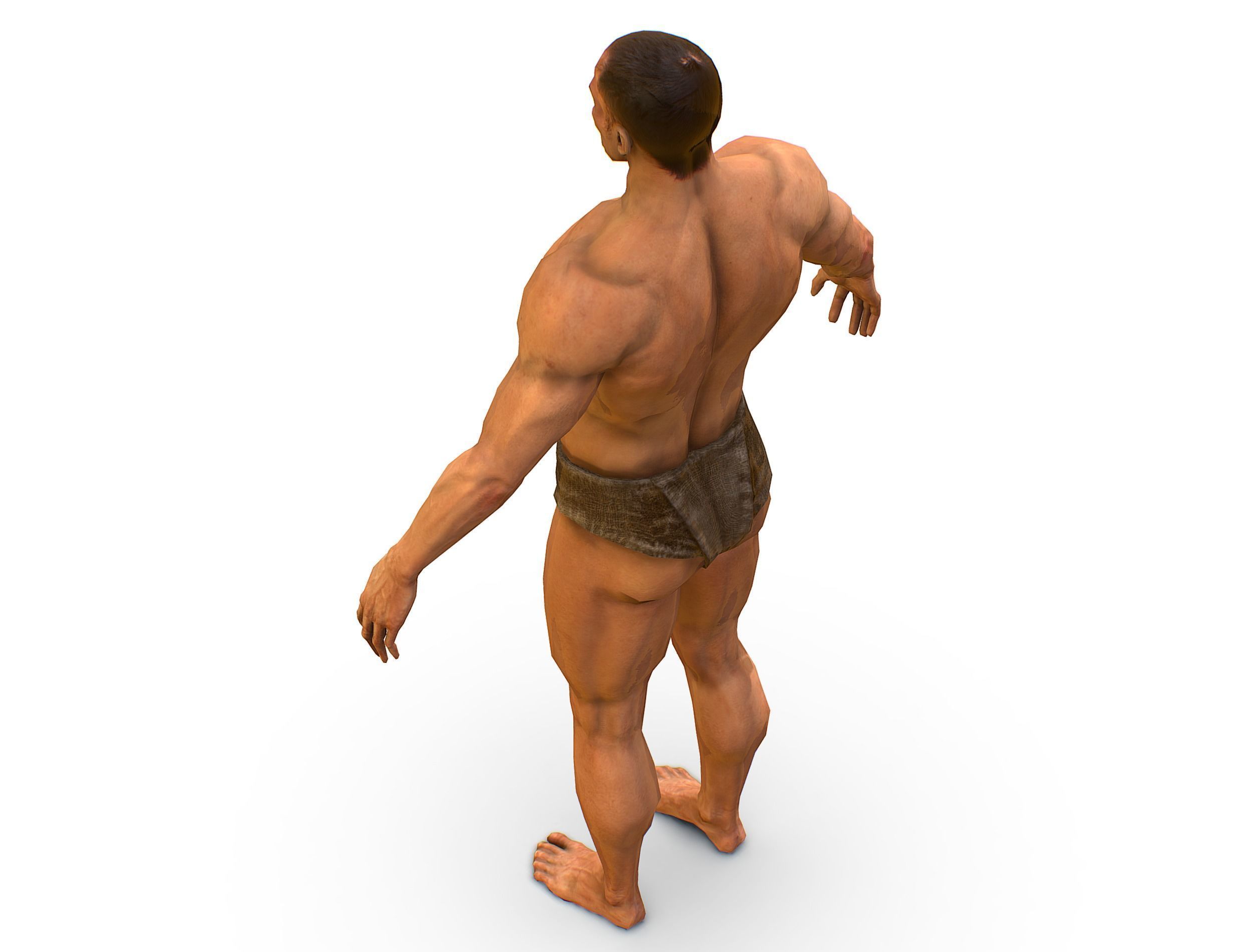 Low Poly model Base Man Character Body Low-poly 3D model_17