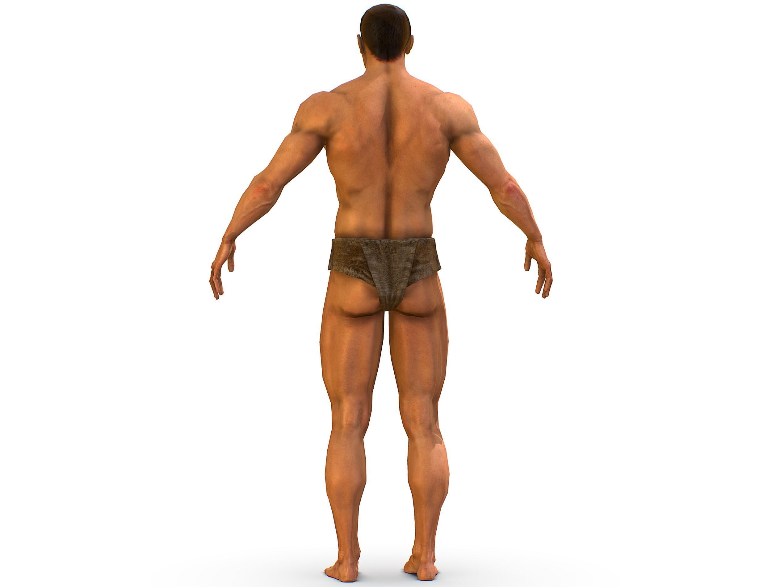 Low Poly model Base Man Character Body Low-poly 3D model_8