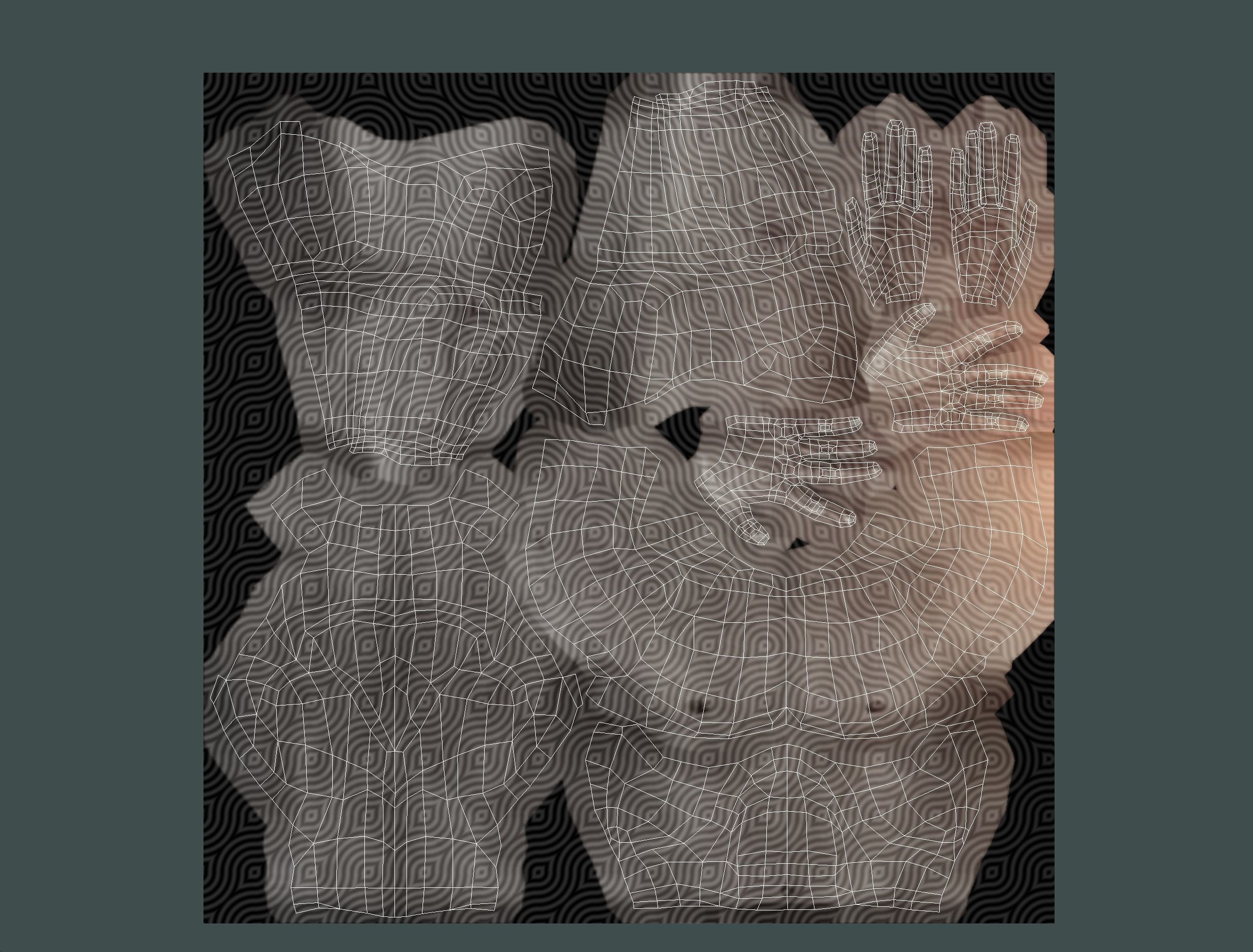 Low Poly model Base Man Character Body Low-poly 3D model_24