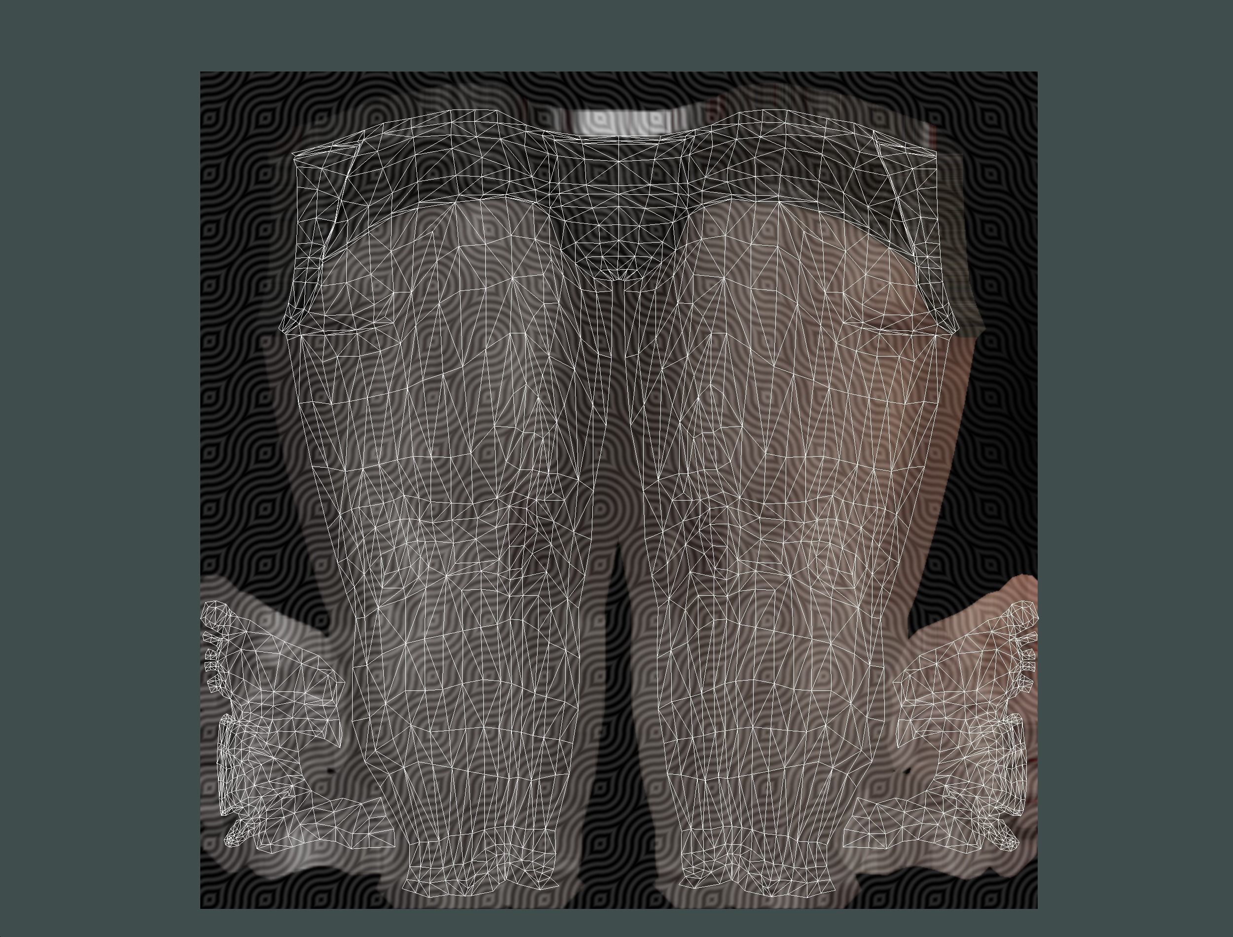 Low Poly model Base Man Character Body Low-poly 3D model_25