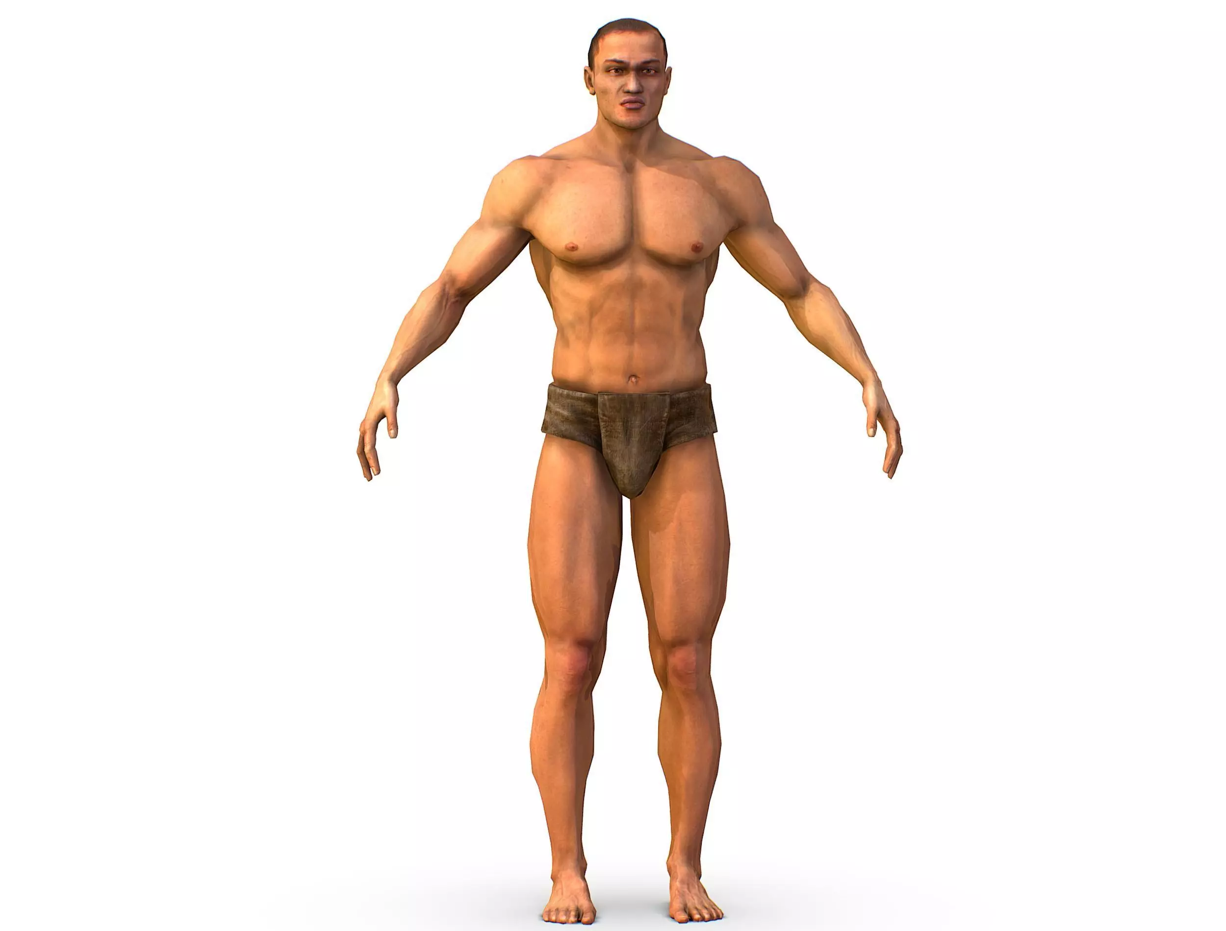 Low Poly model Base Man Character Body Low-poly 3D model_0