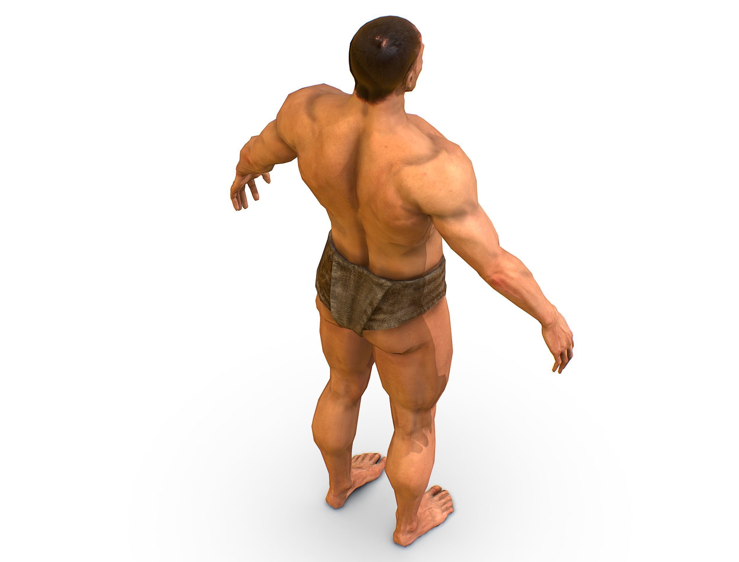 Low Poly model Base Man Character Body Low-poly 3D model_18