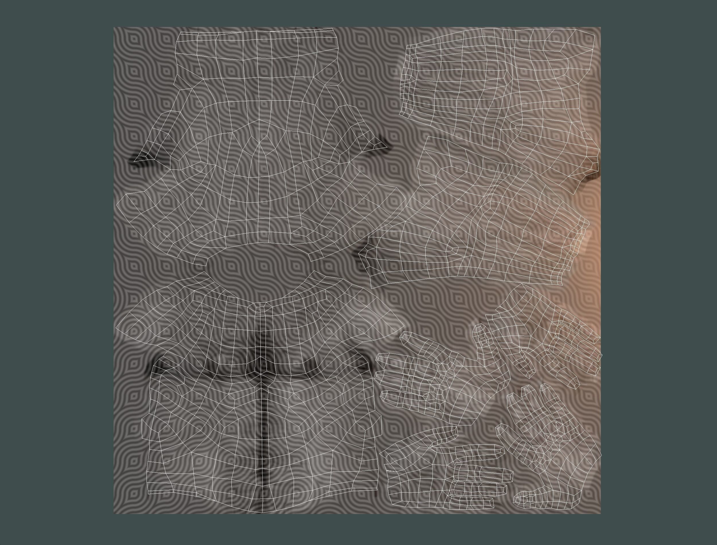 Low Poly model Base Man Character Body Low-poly 3D model_21