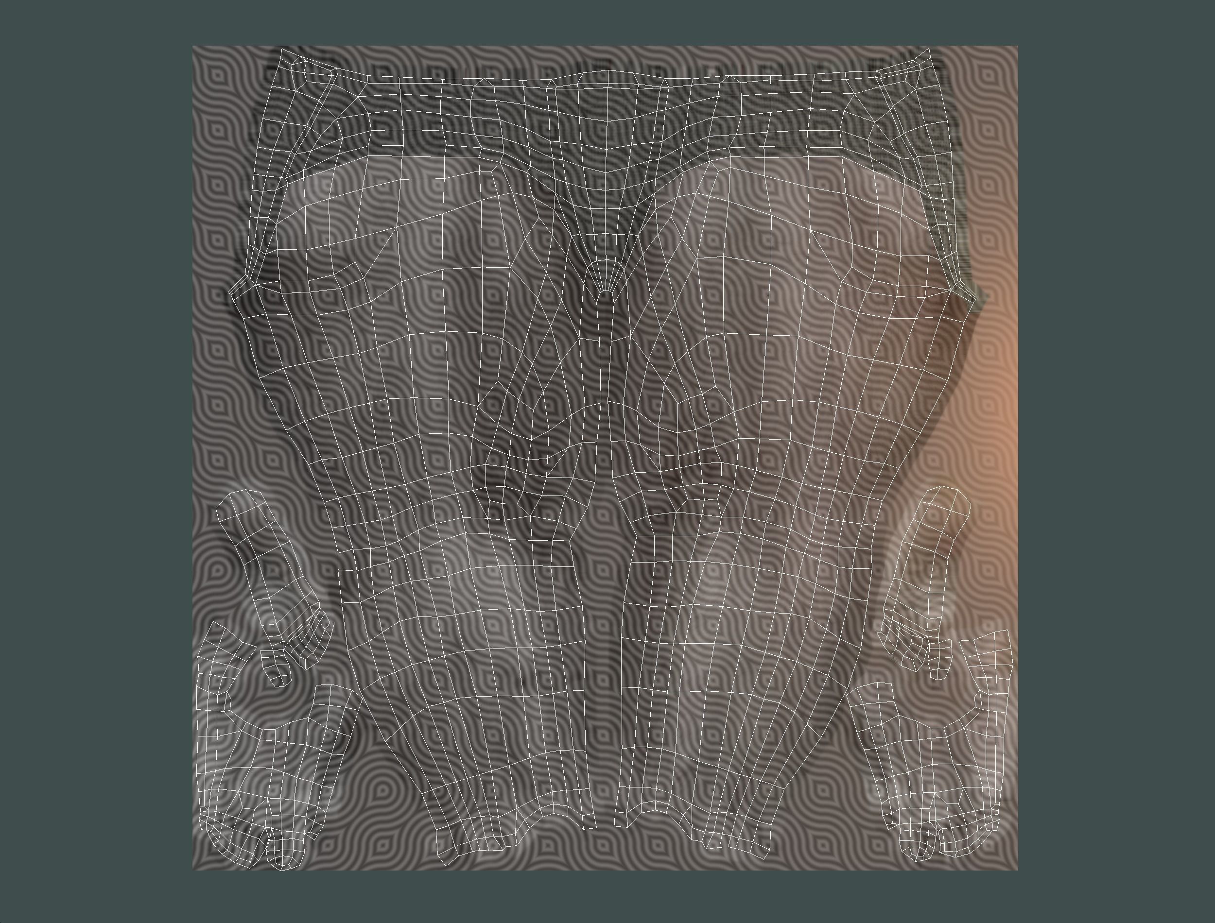 Low Poly model Base Man Character Body Low-poly 3D model_20