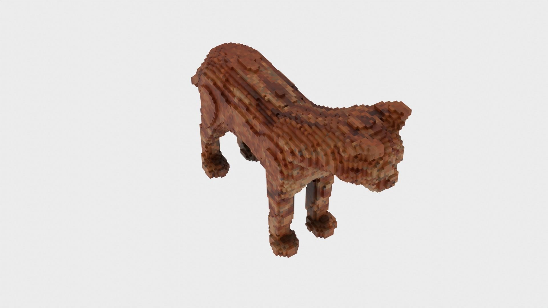 Cat Voxel Style Low-poly 3D model_7