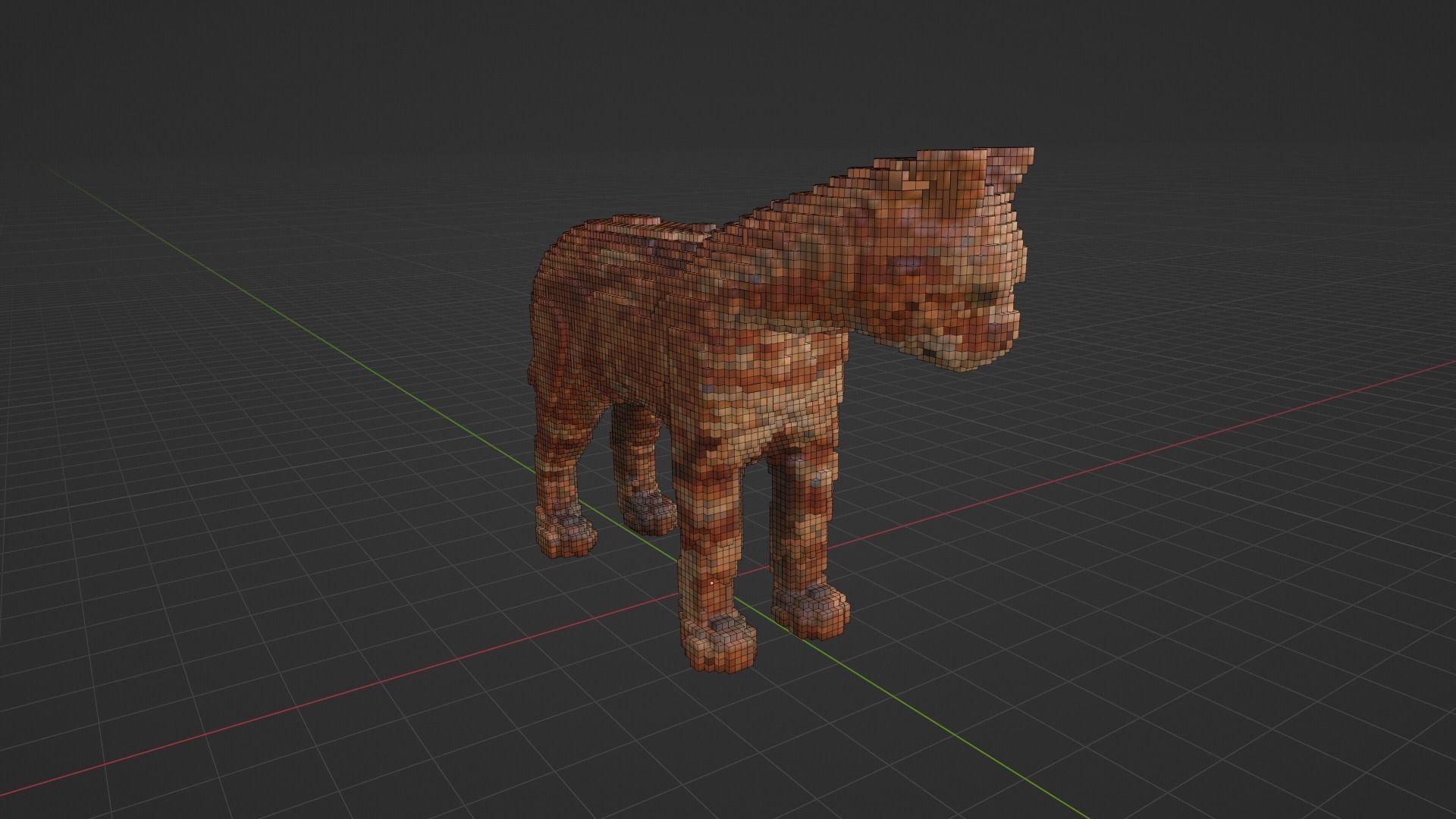 Cat Voxel Style Low-poly 3D model_13