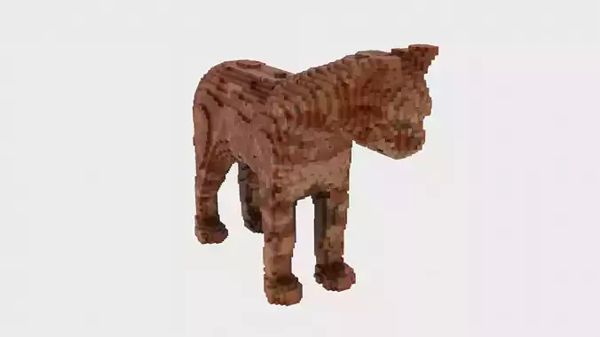 Cat Voxel Style