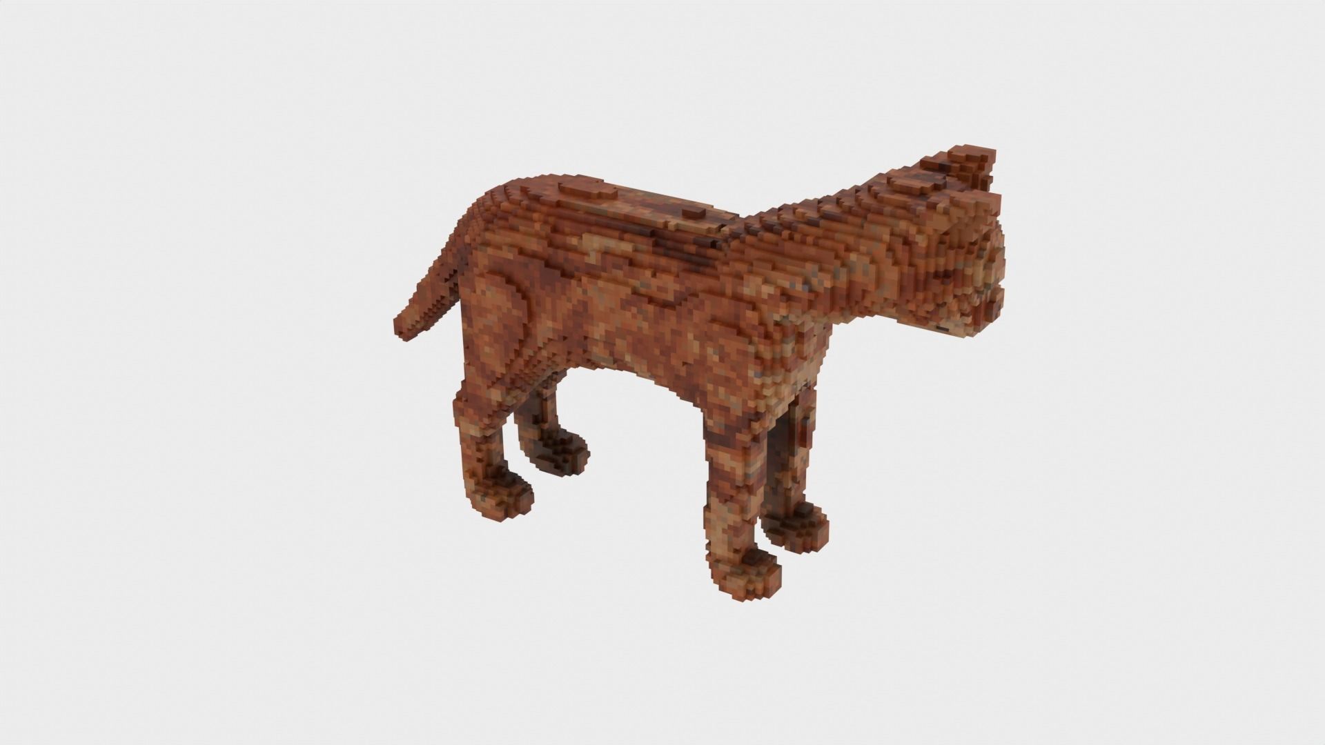 Cat Voxel Style Low-poly 3D model_10